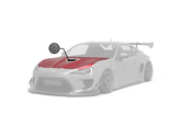 Toyota GT86 86 TRD GT SE Base ZN6 2017 2018 2019 2020 & Scion FR-S FRS ZN6 2013 2014 2015 2016 & BRZ TS Limited Premium ZN6 2013 2014 2015 2016 2017 2018 2019 2020 (compatible with ROBOT widebody kit) with Aftermarket Parts - Replacement Hood Scoop& Hood Bonnet Carbon Fiber / FRP from Robot Craftsman
